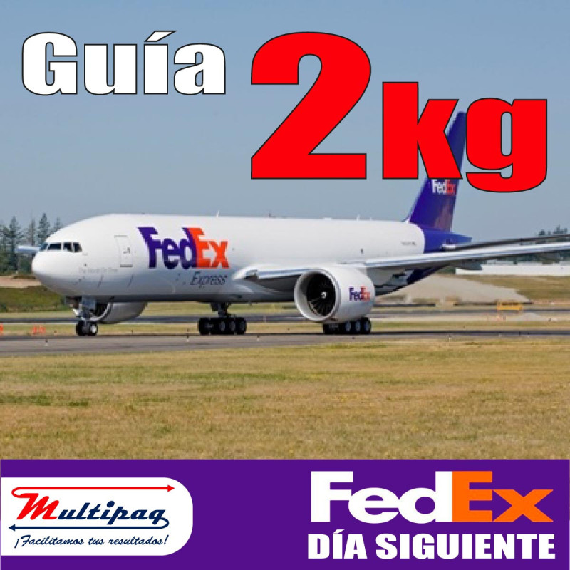 Guía Prepagada Fedex 2 Kg Envío Día Siguiente 1 Dh Exprés