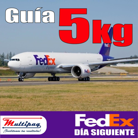 Guía Prepagada FedEx 2 Kg Envío Día Siguiente | Multipaq