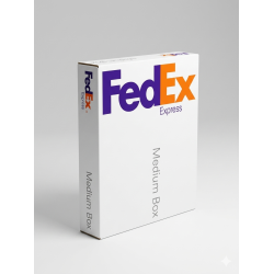 Paquete de 20 cajas de cartón mediana  FEDEX Blanca