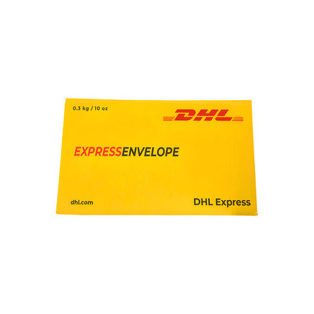 Paquete de 50 sobres de cartón tamaño carta DHL amarillo